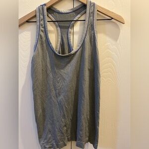 Striped Athletic Racerback Tank Top